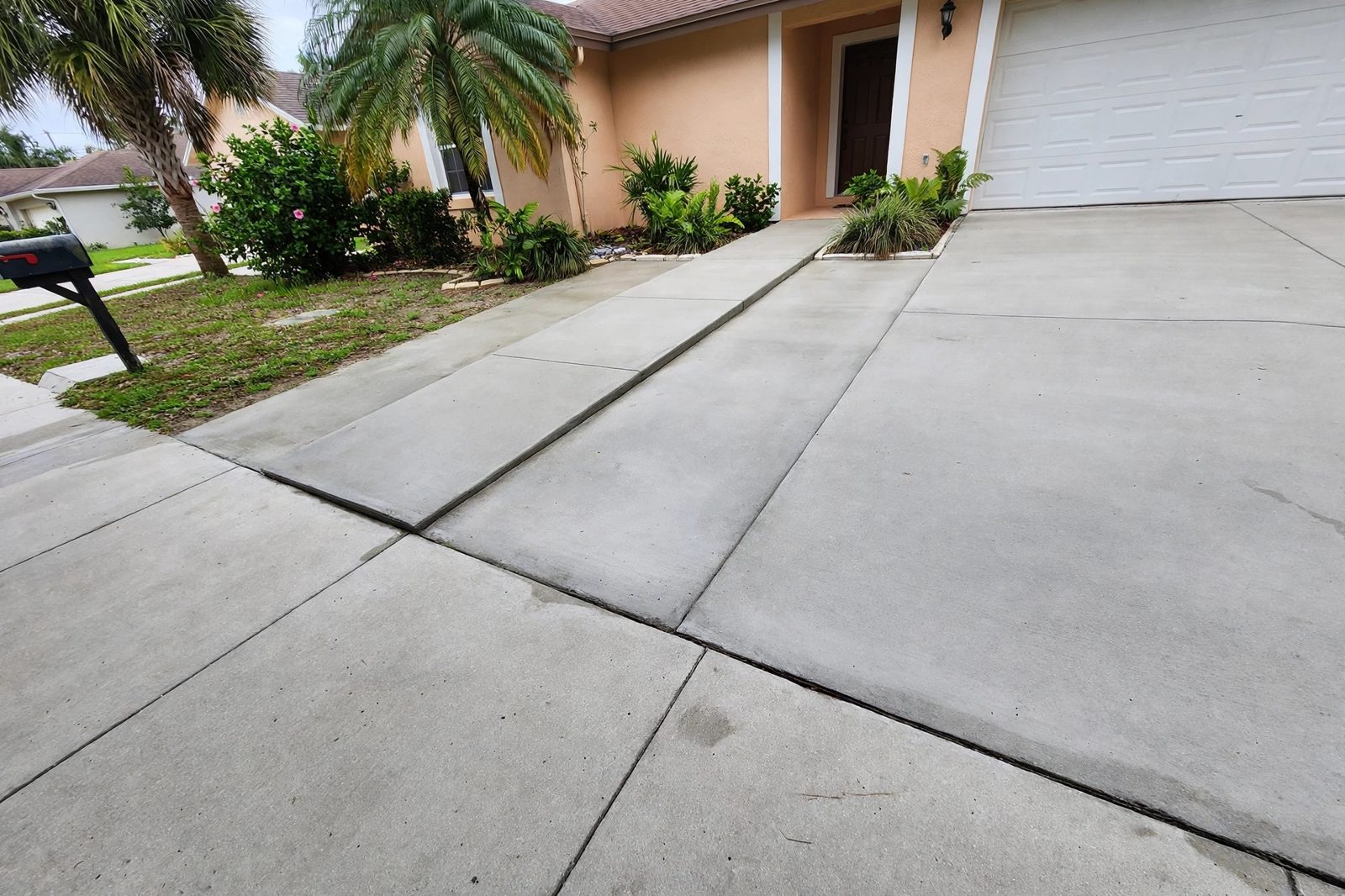 Concrete Driveways after cleaning